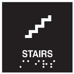 Seton Identification Products - Stairs Braille Signs - Injection Molded Signs