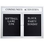Seton Identification Products - Custom Header Outdoor Enclosed Letterboards