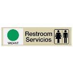 Seton Identification Products - Restroom Vacant/Occupied - Bilingual Engraved Restroom Sliders