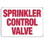 Seton Identification Products - Fire Sprinkler Control Signs - Sprinkler Control Valve