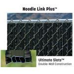 PrivacyLink - Chain Link Fence with “Factory Inserted Slats”™ - Noodle Link Plus™ (2” Mesh - Near Total Privacy)