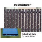 PrivacyLink - Chain Link Fence with “Factory Inserted Slats”™ - IndustrialLink® (3 1/2” X 5” Mesh - Semi Privacy)