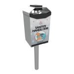Landscape Structures, Inc. - Play Healthy™ Hand Sanitizer Station, Metallic Silver
