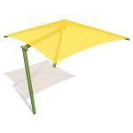 Landscape Structures, Inc. - SkyWays® Cantilever Single Post Pyramid (12'x12') Shade