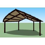Icon Shelter Systems Inc - Band Shells Tapered Gable TRG30x25.5TS-P4-20-90-40