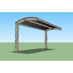 Icon Shelter Systems Inc - Barrel Vault Cantilever Shelter BC10x20G-P5-45-90-125
