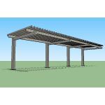 Icon Shelter Systems Inc - Arbor (Straight Cantilever) AS15x54-10K-P0-20-90-150