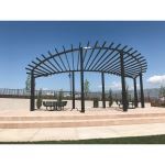 ICON Shelter Systems Inc. - Curved Cantilevered Arbor - AT10X50-102-30-90-30