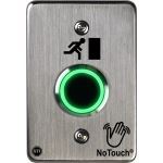 Safety Technology International, Inc. - NoTouch® Stainless Steel IR Switch, US Single-Gang, Door Symbol - NT-SS100-EN