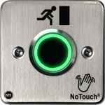 Safety Technology International, Inc. - NoTouch® Stainless Steel IR Switch, European Single-Gang, Door Symbol - NT-SS300-EN