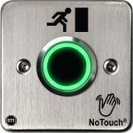 Safety Technology International, Inc. - NoTouch® Stainless Steel IR Switch, European Single-Gang, Door Symbol-NT-SS300-EN