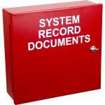 Safety Technology International, Inc. - System Record Documents Enclosure, Metal, Thumb Lock - Red-EM1212DOC