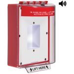 Safety Technology International, Inc. - Universal Stopper® with Horn, Enclosed Back Box, Sealed Mounting Plate, Fire Label - STI-13420FR