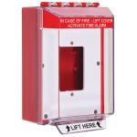 Safety Technology International, Inc. - Universal Stopper® Low Profile, Enclosed Back Box, Open Mounting Plate, Fire Label - STI-14510FR