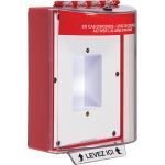 Safety Technology International, Inc. - Universal Stopper® w Horn, Enclosed Back Box, Sealed Mounting Plate, French Fire Label - STI-13420FR