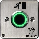 Safety Technology International, Inc. - NoTouch® Stainless Steel Switch, European Single-Gang, Door Symbol - NT-SS300-EN