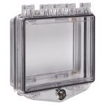 Safety Technology International, Inc. - Polycarbonate Enclosure w Open Back Box for Flush Mount Applications and Exterior Key Lock STI-7510C