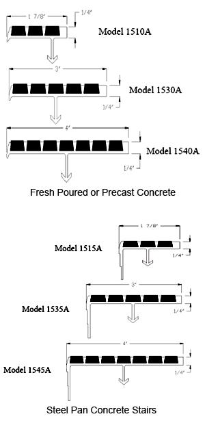 ULTRA 1500 Series Safety Nosings - New Concrete