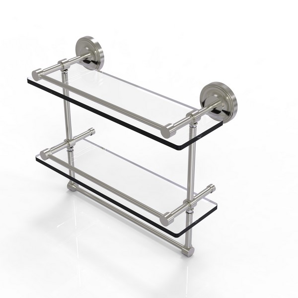 Prestige Regal Collection Double Glass Shelf with Gallery Rail