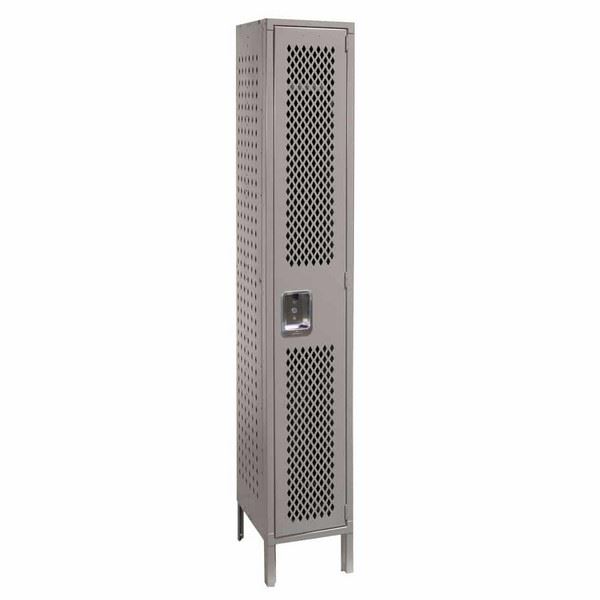 Single Tier 12″w x 15″d x 78″h Ventilated Metal Locker 1 Wide