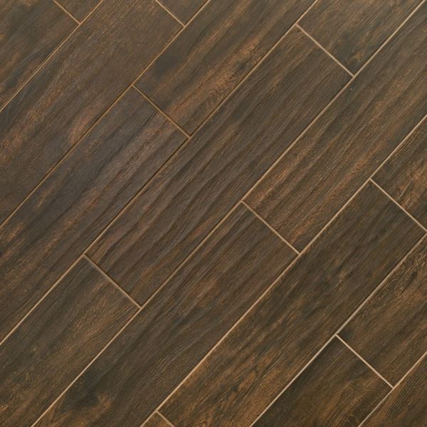 Mill Pointe Burton Walnut III Wood Plank Porcelain Tile Floor