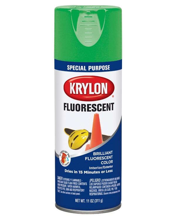 Krylon K03106777 11 oz Green Fluorescent Spray Paint