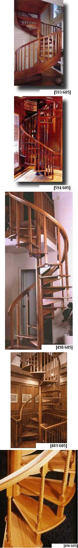Wood Spiral Stairs