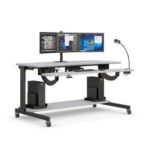 Ergonomic Bi Level Computer Workstation Desk Afc Industries Sweets