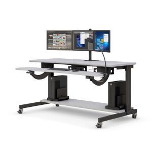 Ergonomic Bi Level Computer Workstation Desk Afc Industries Sweets