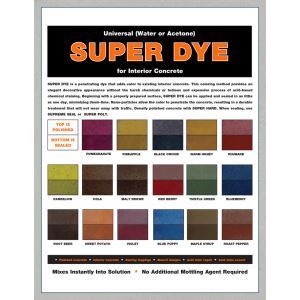 Super Dye (Acetone Dye Concentrate for Interior Concrete) – V-SEAL Concrete  Sealers - Sweets