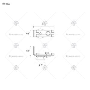 Epb 3000 Heavy Duty One Way Draw End Bearing Pulley Draperies
