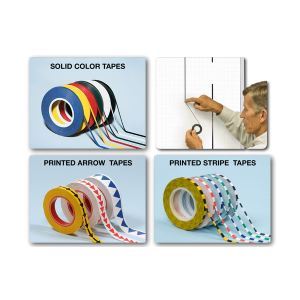  1/4'' Blue Glossy Tape Chart Tape/Whiteboard Gridding