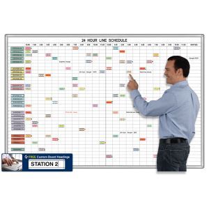 Hour by Hour™ Line-Item Schedule Magnetic Dry-Erase Whiteboard 
