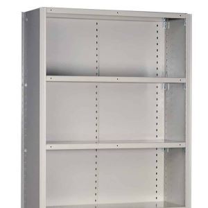 Lyon 36W x 24D x 85H 2000 Series Closed Steel Shelving with Angle Posts - 5 Heavy-Duty Adjustable Shelves - 800 lbs Shelf Capacity - Add-On Unit