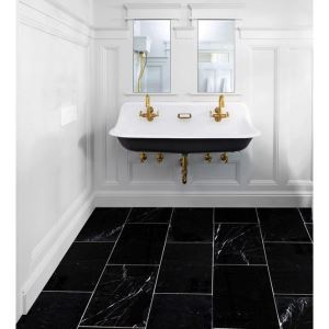 Maravilla Sable Black Polished Marble Tile Floor Decor Sweets