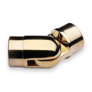 Flush Tee Fitting - Polished Brass - 1.5 OD