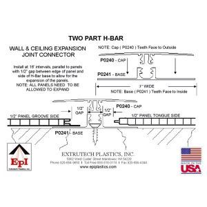 Item # P1600, P1600 16 inch, Flat, Interlocking Wall and Ceiling Liner  Panel - On Extrutech Plastics, Inc.