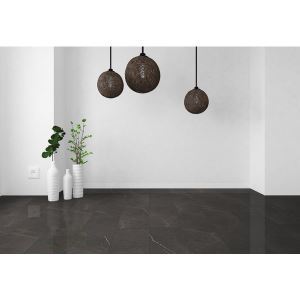 Marquina Black Polished Porcelain Tile