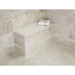 Bianco Orion Marble Rectangle Shower Bench