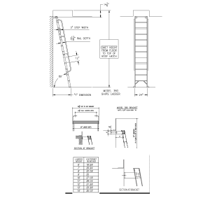 H80 – 80° Ships Ladder (Max 14') – Alaco Ladder Company - Sweets