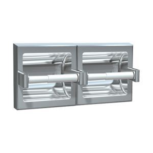 Toilet Tissue Holder with Hood (Double) - Recessed, Bright - 74022