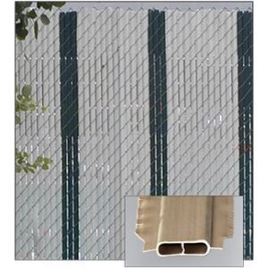 7' H x 10' L Black Wave Slat™ Single Wall Privacy Chain Link Fence Slats 