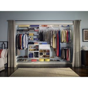 Shelftrack Elite Deluxe Wood Closet Storage System Closetmaid