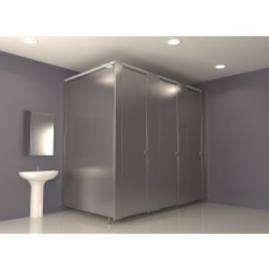 Headrail Braced Stainless Steel Toilet Partitions Hadrian Sweets