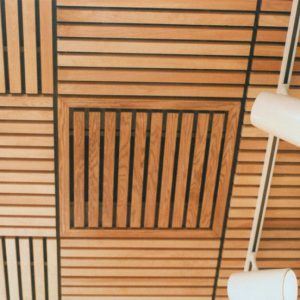 Grille Wood Panels For Ceilings And Walls Acoustical Surfaces