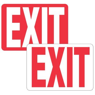 2-Part Universal Arrow & Sign Kit - Exit – Seton Identification ...