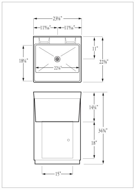 Model SC Utility Sink 23⅛