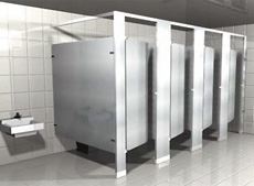 Headrail Braced Powder Coated Metal Toilet Partitions