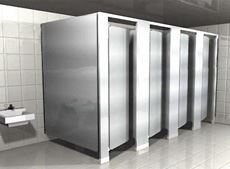Headrail Braced Powder Coated Metal Toilet Partitions