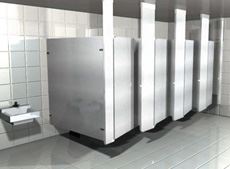 Ceiling Hung Stainless Steel Toilet Partitions